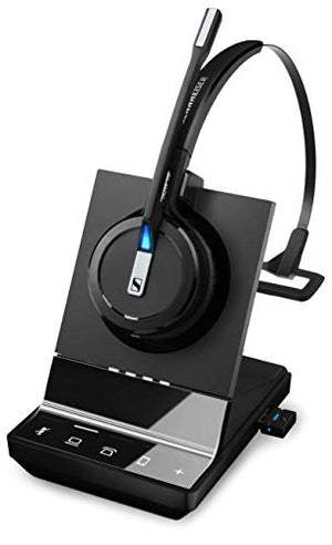 Sennheiser Enterprise Solution SDW 5016 Single-Sided Wireless DECT Headset for Desk Phone Softphone/PC& Mobile Phone Connection Dual Microphone Ultra Noise-Canceling, Black