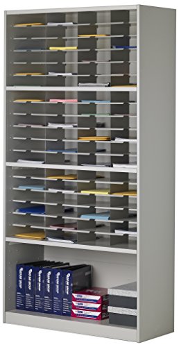 Mayline Group Literature/Forms Cabinet with 72 Pockets, Pebble Gray Paint