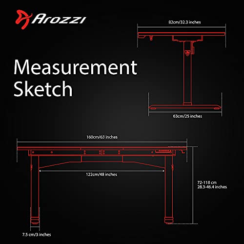Arozzi Arena Moto Motorized Ultrawide Curved Sit-Stand Gaming Desk
