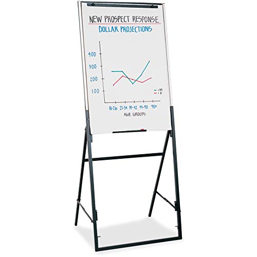 Quartet Futura Easel, Whiteboard/Flipchart, 24 x 36 Inches, Black Frame (351900)