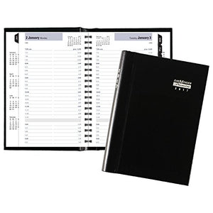 DayMinder Daily Appointment Book / Planner 2017, Hard Cover, Premiere, 4-7/8 x 7-7/8", Black (G100H-00)