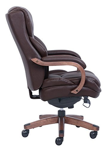 LaZBoy  Big & Tall Executive Chair with Coffee Bonded Leather, Coffee Brown