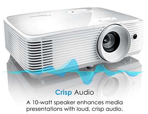 Optoma X343 XGA DLP Professional Projector | Bright 3600 Lumens | Business Presentations, Classrooms, or Home | 15,000 Hour Lamp Life | Speaker Built in | Portable Size