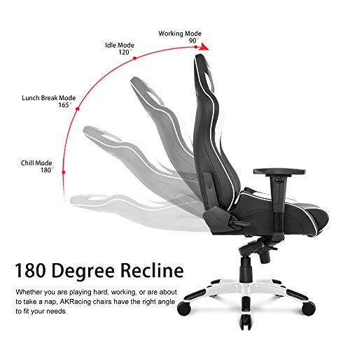 AKRacing Masters Series Pro Luxury XL Gaming Chair with High Backrest, Recliner, Swivel, Tilt, 4D Armrests, Rocker & Seat Height Adjustment Mechanisms, 5/10 Warranty