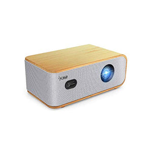 PIQS Q1 Home Theater HD Projector, 4D Auto Keystone, Side Projection, DLP, Supports 4K, WiFi, Bluetooth, with Autofocus/Keystone, Powerful Speakers, Android, Home Cinema & Backyard Projection