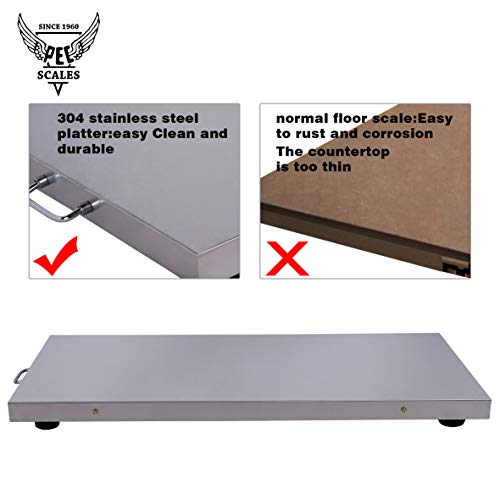 PEC Small Animal Scales 700lb Digital Platform Scale for Pet or Livestock 18X18 Inch