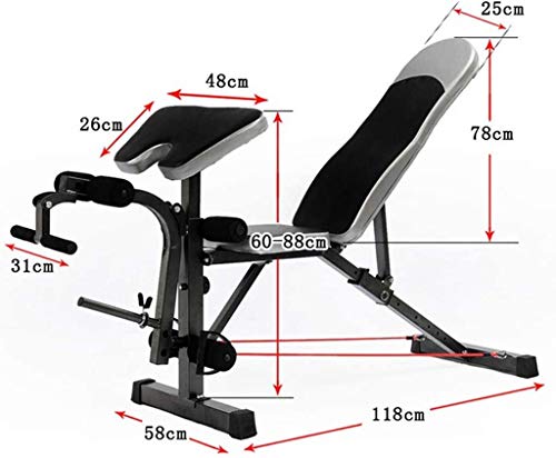 DLWDMRV Fitness aid Dumbbell Bench Adjustable Dumbbell Stool Weightlifting Bed Bench Press Sit-up Bench ndoor Multi-Function Weight, Strength Training Fitness Equipment for Full-Body Workout