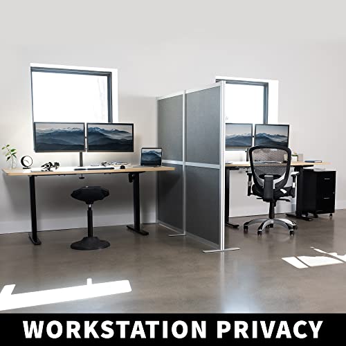 VIVO Modular Wall System with 2 PET Panels, 66" High, Dark Gray - PP-MWS63D