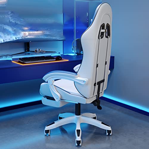inBEKEA Home Computer Ergonomic Gaming Office Chair with Footrests, Casters, Armrests (Pink, 62 * 62*(109~118) cm)
