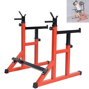 ZLGE Squat Rack standIndoor Adjustable Height Squat Rack, Sturdy Gym Fitness Rack/Stands Bench Press Rack/Barbell Rack, for Strength Training Equipment