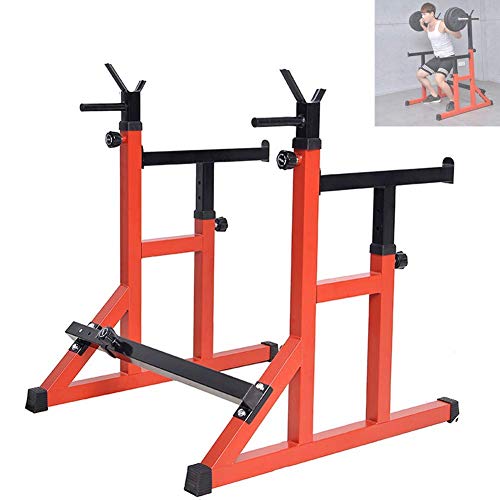 ZLGE Squat Rack standIndoor Adjustable Height Squat Rack, Sturdy Gym Fitness Rack/Stands Bench Press Rack/Barbell Rack, for Strength Training Equipment