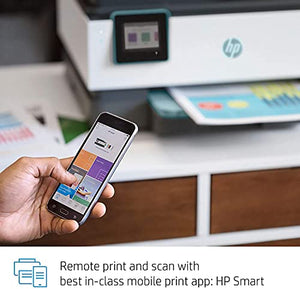 HP OfficeJet Pro 8000 Series All-in-One Printer, for Home Office- Print Copy Scan Fax- Duplex Print, Voice-Activated, 35-Page ADF, WiFi and Cloud-Based Wireless Printing Bundle + USB Printer Cord