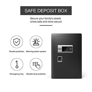 Nrizc Fingerprint Safe Box with Waterproof Fireproof Money Bag, 2.2 Cubic Feet Solid Alloy Steel Security Safe with Fingerprint & Double Key Lock & Password, Electronic Digital Safe Protect Valuables