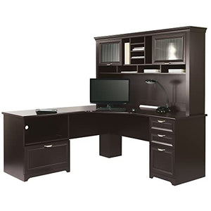 Realspace® L-Shape Corner Desk, Espresso