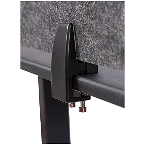 ReFocus™ Raw Clamp-On Acoustic Desk Divider – Reduce Noise and Visual Distractions with This Lightweight Desk Mounted Privacy Panel (Anthracite Gray, 47.25" x 16", 23.6" x 16", & 23.6" x 16")