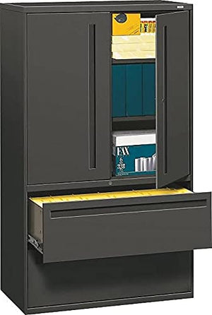 HON 795LSS 700 Series Lateral File w/Storage Cabinet, 42w x 19-1/4d, Charcoal