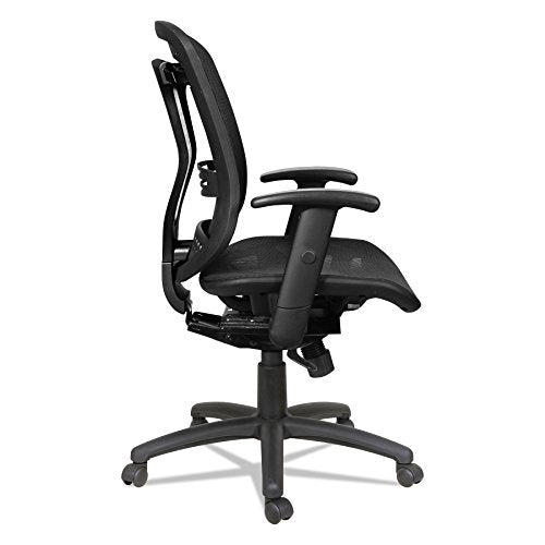Alera ALEEN4218 Eon Series Multifunction Wire Mech, Mid-Back Suspension Mesh Chair, Black
