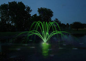 Kasco Marine Waterglow Fountain LED Light Kit, Composite Housing, 3 Fixtures - 50' Cord, 11 Watt Fixtures