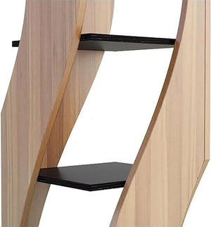 Habrur Rotating Wooden Bookshelf Display Rack