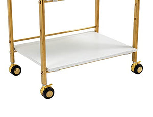 Generic HomelyD Sturdy Golden 3 Tier Rolling Cart with Drawer