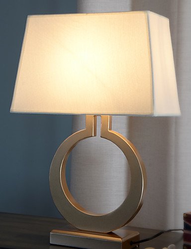 SSBY Amercian Luxury Fashion Create Golden Ring Table Lamp Wrought Iron Lamp Restoring Ancient Ways of Bedroom Dest Lamp, 110-120v