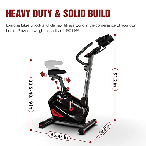 HARISON Exercise Bike Stationary Magnetic Upright Exercise Bike Workout Bike for Home With Tablet Holder and LCD Display