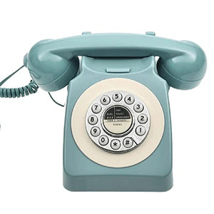 None Retro Old-Fashioned Wired Telephone Mini-Key Dial Phone
