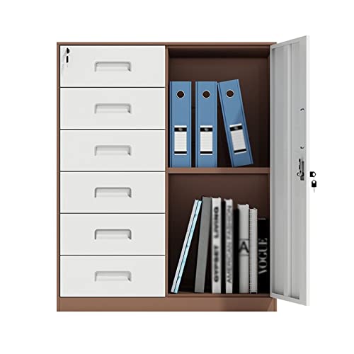 Lingula 6-Drawer Vertical Filing Cabinet with Lock