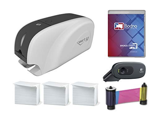 IDP Smart 31 ID Card Printer & Complete Supplies Package with Bodno ID Software
