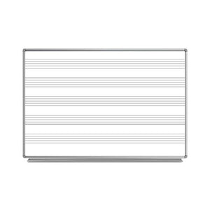 Luxor Home School Classroom Wall-Mount Magnetic Music Notation Whiteboard - 72"W x 48"H