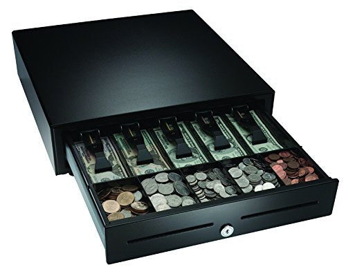 APG VB554A-BL1616 Standard-Duty Cash Drawer, Vasario Series, USB Pro, Black