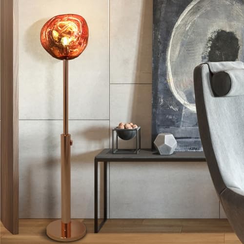 BNZCZY Nordic Lava Floor Lamp, PVC Transparent Lampshade, 57in, Indoor Lighting
