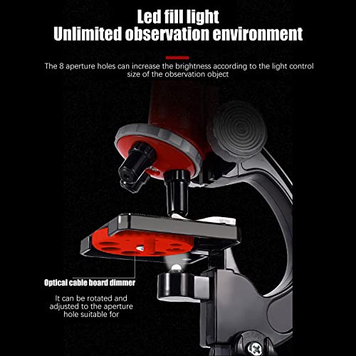 Beginner Microscope Kit - High-definition 1200 Times Children's Microscope Toy - Children's Biological Scientific Experiment Tool - Educational Gifts for Student Boy Girl - Interest Training Toy (C)