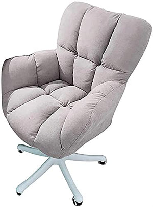 Swivel chair WHLONG Computer Chair Home Backrest Sofa Chair Bedroom Office Study Desk Chair Dormitory Study Lift (Color : Gray)