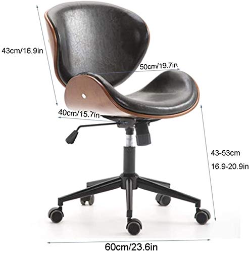Video Game Chairs Home Office Desk Chairs Office Chairs with Lumbar Support Office Chairs & Sofas Retro Computer Chair,Nordic Simple Modern Wooden Office Chair,Home Leather Chair Rotating Conference C