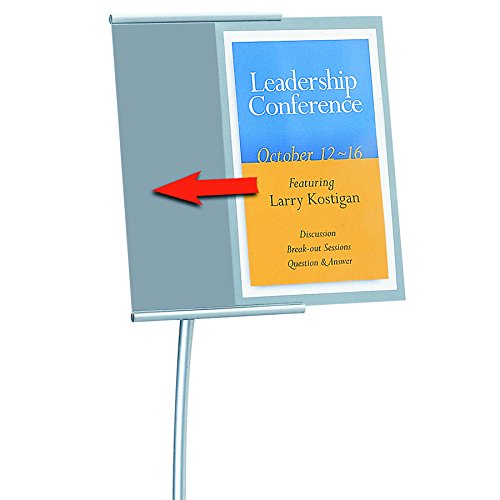 Quartet Designer Sign Stand, 11 x 17 Inches, Silver, Aluminum Frame (7922)