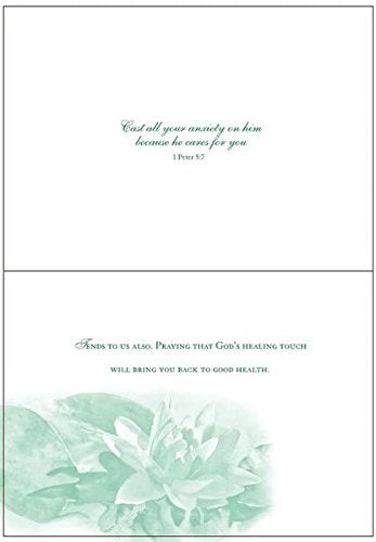 Gracefully Yours 222 Get Well Greeting Cards Featuring Mary Joe Noe, 4 Designs/3 Each with Scripture Message, 6 5/8" x 4 3/4"
