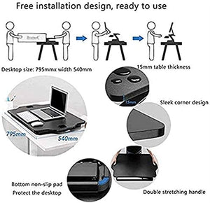 SMSOM Standing Desk Converter, Adjustable Height Sit Stand Desk Riser - Black