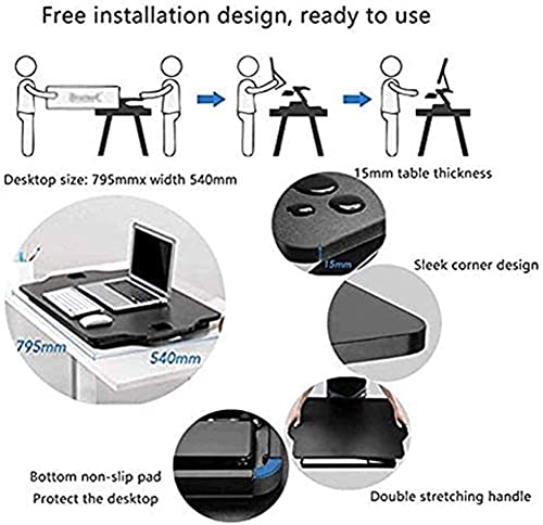 Portable Laptop Table Standing Desk Converter Sit Stand Desk Riser