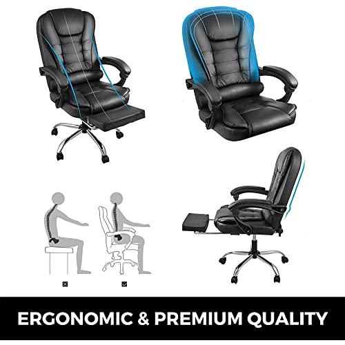 QZWLFY Executive Office Chair with Headrest and Lumbar Support