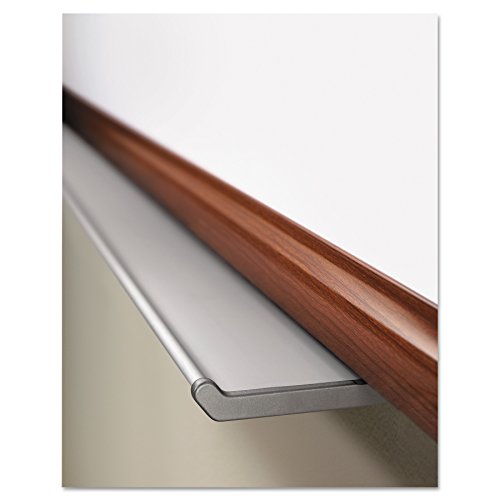 3M Porcelain Dry Erase Board, 96 x 48-Inches, Full Mahogany-Finish Frame