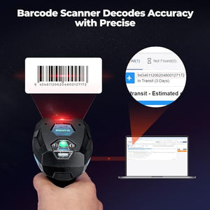 MUNBYN Ultra-Rugged Barcode Scanner - Heavy Duty IP68 1D/2D QR Waterproof Wireless Reader