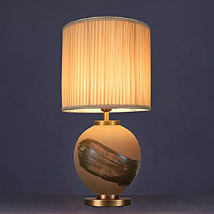 SLEEVE Chinese Ceramic Table Lamp with Copper Base (Size B)