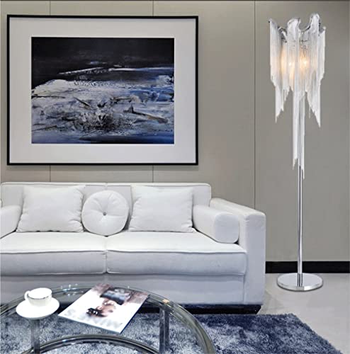 KAACH Dimmable Modern Silver Tassel Floor Lamp