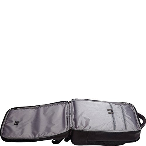 Kenneth Cole Reaction Manhattan Commuter Slim Backpack 16" Laptop Computer & Tablet Travel, Business, Work, School Bookbag, Black, Colombian Leather
