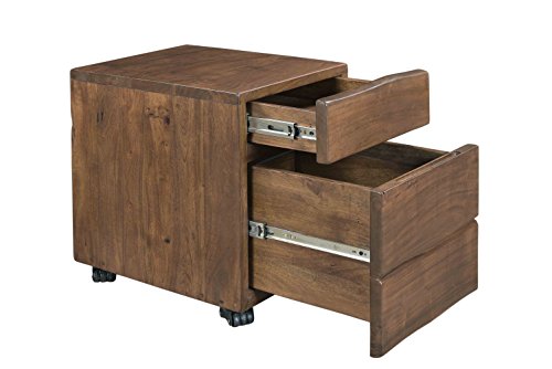 Treasure Trove Accents 17663 Two Drawer Castered File Cabinet, Light Walnut