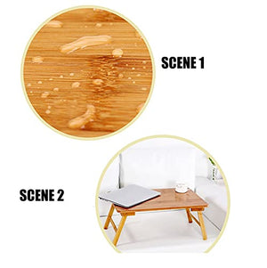 SFFZY Foldable Portable Bamboo Computer Stand Laptop Desk Notebook Desk Laptop Table for Bed Sofa Bed Tray Studying Tables