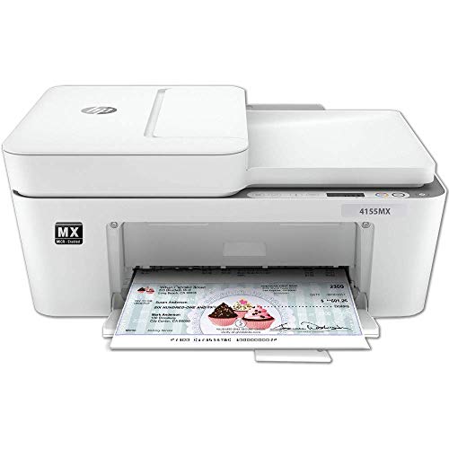 VersaCheck DeskJet 4155 MX MICR All-in-One Check Printer and VersaCheck Gold Check Printing Software Bundle,White