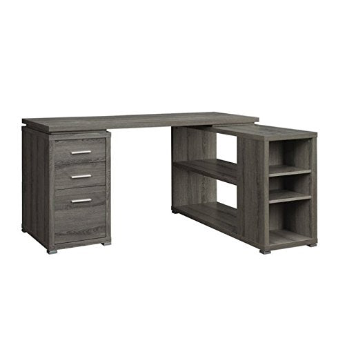 Scranton & Co L Shaped Computer Desk in Dark Gray