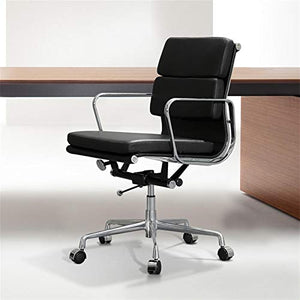 None Executive Bonded Leather Mid-Back Office Chair